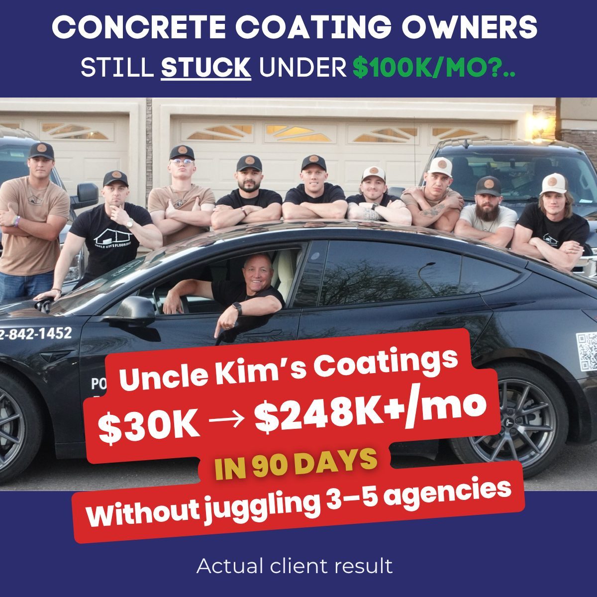 Uncle Kim's Coatings, $30k to $248k month